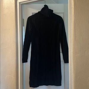 MaxMara Navy Cashmere Turtleneck Sweater Dress